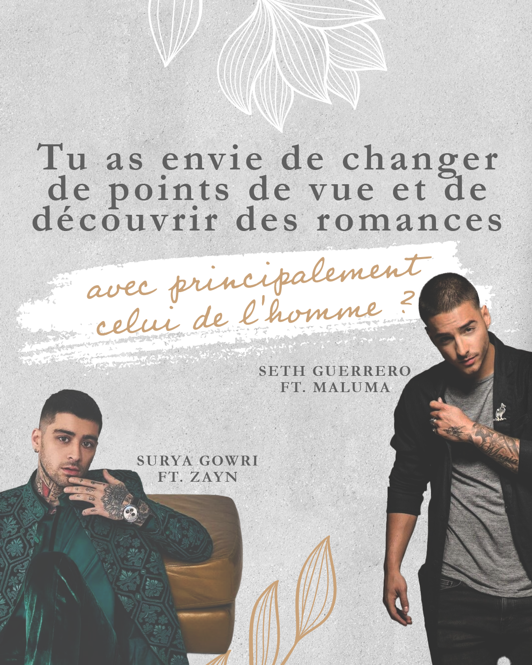 Tu veux une romance… mais racontée du point de vue de l’homme ?