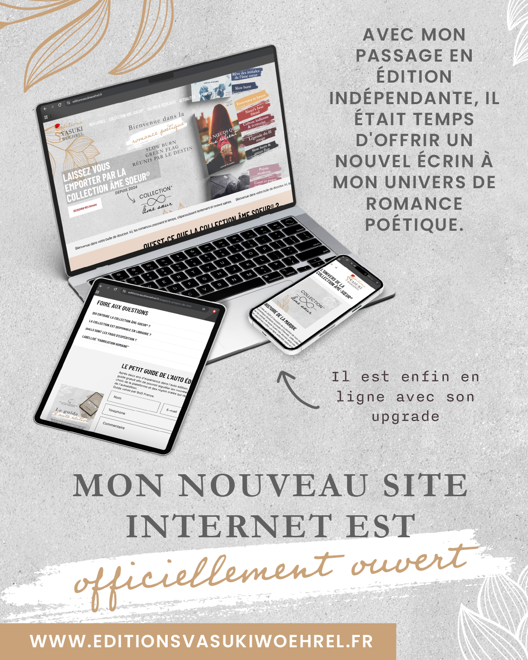 Mon nouveau site d'auteure est en ligne !