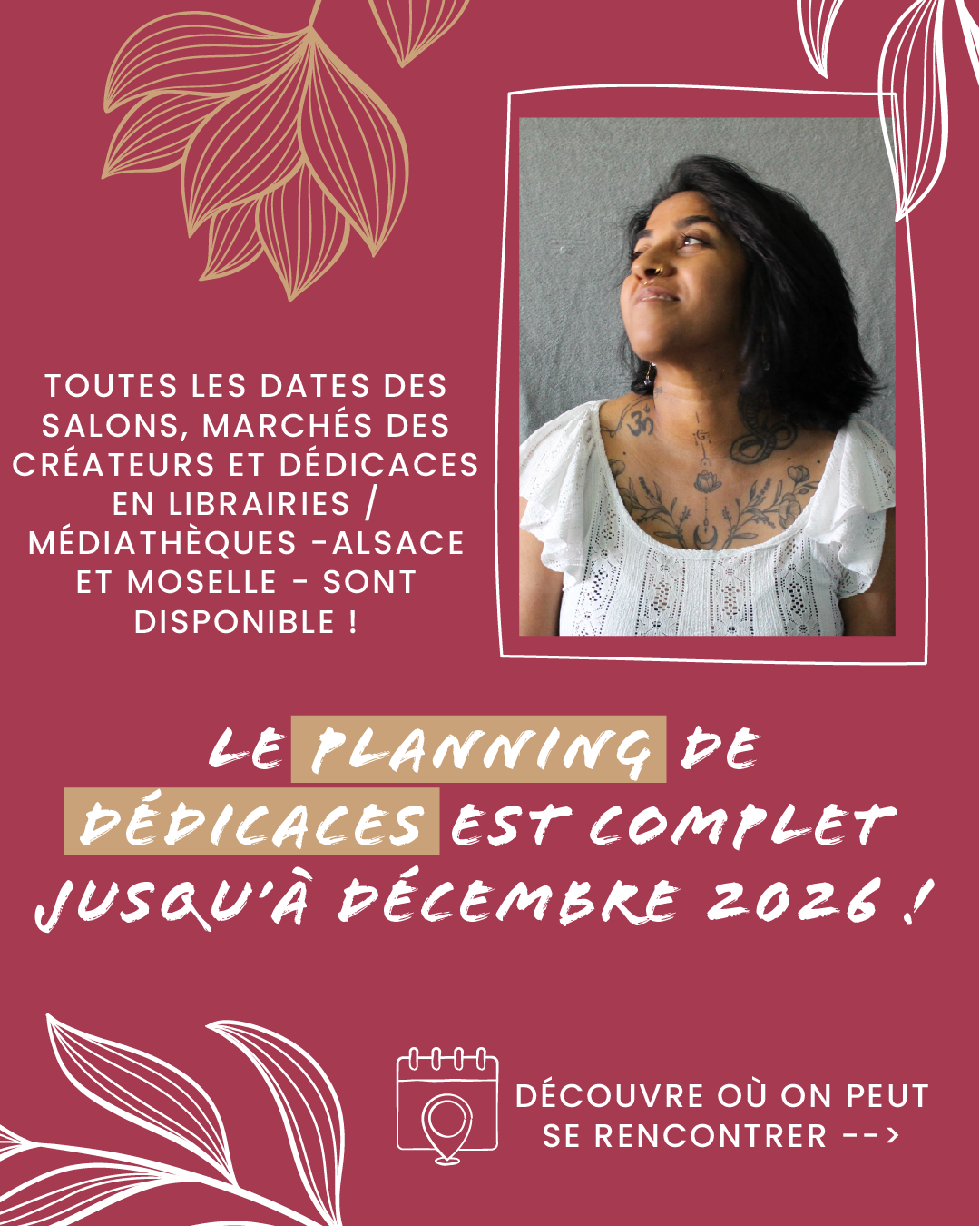 Agenda romance 2026 de Vasuki Woehrel dans le Grand Est
