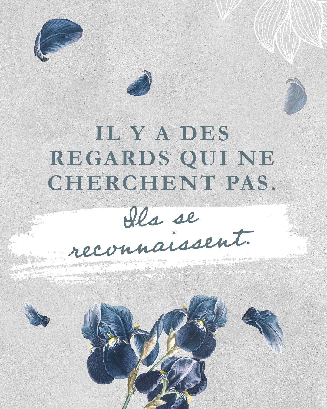 Il y a ces regards qui se reconnaissent