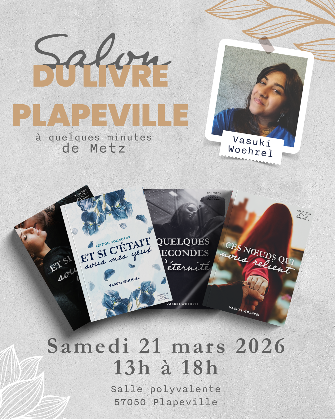 Salon du Livre – Plappeville (57) | 21 mars 2026