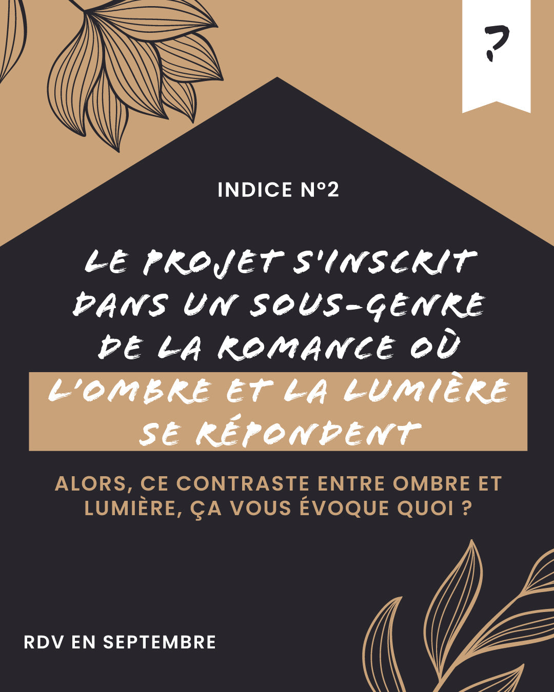 Nouveau projet : indice n°2 : quand l’ombre et la lumière se répondent